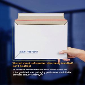 Enveloppe personnalisée X1023 blanche et noire, enveloppe plate pour cartes, enveloppe auto-adhésive pour photos, emballage pour documents - Product Image 3