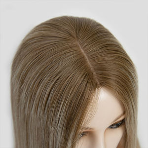 Nuevas Llegadas: Sistema de Cabello de Malla Transpirable con Cabello Virgen Europeo, Topper de Cabello de Malla, Toupee para Mujeres Blancas, en Stock - Product Image 2