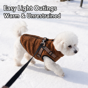 Veste-<span class=keywords><strong>harnais</strong></span> d'hiver pour chien 2-en-1, épaisse et rembourrée, avec anneau <span class=keywords><strong>de</strong></span> laisse, pour Golden Retriever et Labrador, idéale pour les promenades par temps froid - Product Image 3