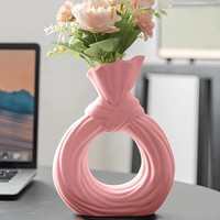 Vases en résine nordiques en gros, pots et vases en céramique modernes, simples et rustiques, décorations pour la maison