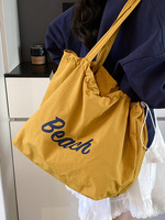 Sac de plage multicolore tendance été 2025 – Sac à bandoulière étanche en polyester avec lettres, style bonbon, pour filles – Sacs de luxe de marque pour femmes