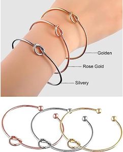 Bracelets en acier inoxydable plaqués <span class=keywords><strong>or</strong></span> 18 carats, nœud d'amour éternel, bracelet infini, bracelet en <span class=keywords><strong>or</strong></span> pour femmes - Product Image 3