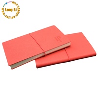 Individuelles Logo UV-Bedruckt Geprägt Mini Genähter Einband Organizer A5-Größe Business PU-Leder 80 Blatt Werbe-Notizbuch