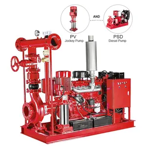 Mesin Diesel Driven PDJ Peralatan Pemadam Kebakaran Pompa Kebakaran dengan Panel Kontrol