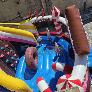 Château gonflable pour fête en plein air avec toboggan Aufblasbarer Vergnugungspark <span class=keywords><strong>Aire</strong></span> <span class=keywords><strong>de</strong></span> <span class=keywords><strong>jeux</strong></span> pour gâteau d'<span class=keywords><strong>anniversaire</strong></span> gonflable - Product Image 6