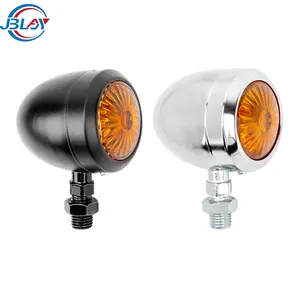 Wholesale Retro Mini Taillight Brake Lamp 12V 10MM Thread Single Line Metal Turn Signal for Motorcycle Lights Refit Indicator