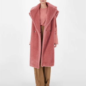Abrigo largo de piel de oso de peluche para <span class=keywords><strong>mujer</strong></span>, sin mangas, con cuello vuelto, Color sólido, ropa de calle, 2021 - Product Image 2