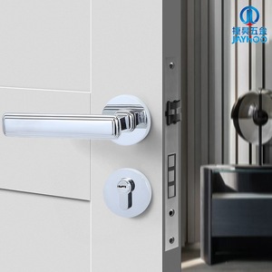Manija de Puerta Jiehao, Latón Electrochapado en Oro, Ambidiestra, Fácil Instalación, Cerradura para Puerta Interior FT01-15 - Product Image 5