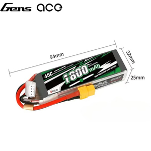 Batería Gens 1800/2000/2200/2400/2700mAh 2S 3S 4S 6S 7.4V 11.1V 14.8V 22.2V 20C 30C 45C con Conector T/XT60 para Dron - Product Image 4