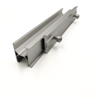 Structure solaire photovoltaïque commerciale, rails et serres en aluminium pour système de montage de panneaux solaires sur toiture