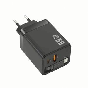 Type C ที่ชาร์จเร็ว65W อุปกรณ์ชาร์จติดผนัง Qc3.0ด้วย USB พร้อมสายดึงกลับที่ชาร์จ PD 35W สำหรับโทรศัพท์15 16 PRO MAX - Product Image 1