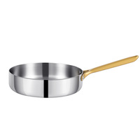 Panci penggorengan Steak kecil Universal, alat masak Stainless Steel Modern 304 tidak lengket, tiga lapis tebal 3-4L klasik berkelanjutan