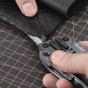 BURAQ 14 1 Sailor <span class=keywords><strong>Pro</strong></span> Pince pliante de survie <span class=keywords><strong>multifonction</strong></span>, couteau de poche en acier inoxydable noir, design compact, léger et durable - Product Image 4