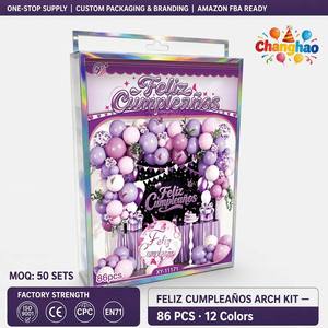 Kit <span class=keywords><strong>de</strong></span> Globos Temáticos <span class=keywords><strong>de</strong></span> Cumpleaños Españoles al por Mayor con Cortina <span class=keywords><strong>de</strong></span> Flecos, Set <span class=keywords><strong>de</strong></span> Decoración para Fiestas y Reuniones, Certificado CE/CPC - Product Image 1