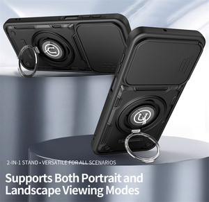Funda Resistente a Impactos para Teléfono con Protección para la Lente de la Cámara y Soporte de Anillo, Funda Anticaídas para <span class=keywords><strong>ZTE</strong></span> <span class=keywords><strong>Blade</strong></span> V80 Max/<span class=keywords><strong>Blade</strong></span> A36 - Product Image 4