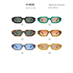 Lunettes de soleil vertes à monture géométrique, rectangulaires, protection UV400, unisexe, mode décontractée, pour adultes - Product Image 3