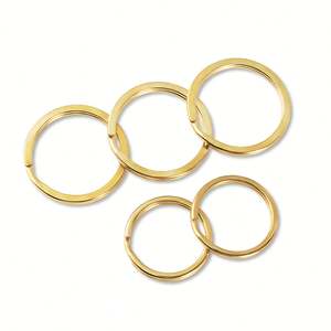 Llavero plano de acero inoxidable PVD pulido a espejo de 25 mm personalizado, llavero dividido duradero OEM a granel para llaves de coche - Product Image 6