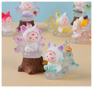 Petite figurine cadeau, statues en résine d'anime, artisanat, figurine de renard, sculpture de dessin animé, <span class=keywords><strong>petit</strong></span> animal, ornements de <span class=keywords><strong>jardin</strong></span>, décoration de gâteau - Product Image 6