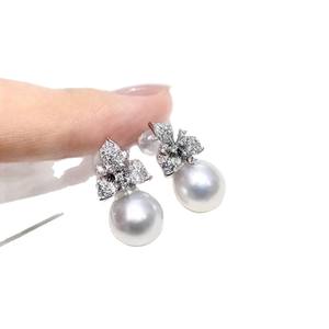 22531 Argent S925, Accessoires de perles DIY, Crochets d'oreille simples avec perles rondes de 11-13 mm, Boucles d'oreilles fines à clous, Support vide pour boucles d'oreilles - Product Image 5