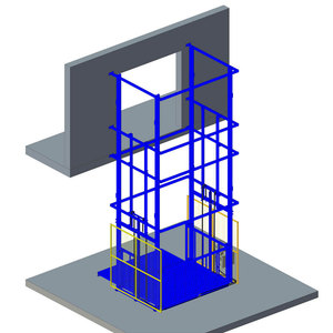 Plateforme élévatrice à chaîne hydraulique électrique verticale portable de petite taille pour entrepôt intérieur/extérieur, capacité de 2 tonnes, <span class=keywords><strong>prix</strong></span> de l'ascenseur de fret - Product Image 4