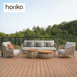 Juego de <span class=keywords><strong>Muebles</strong></span> de Patio de Lujo para <span class=keywords><strong>Terraza</strong></span> de Hotel, <span class=keywords><strong>Muebles</strong></span> de Jardín de <span class=keywords><strong>Aluminio</strong></span>, Juego de Sofás de Jardín de 3 Plazas - Product Image 1