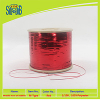 Free Sample Metallic Sparkle Yarn Manufacturer Hot Sales m Type Shinning Low Price Green Lurex Yarn for Knitting