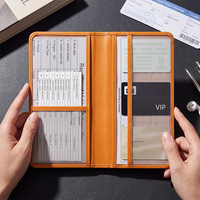 Étui de permis de conduire en PU tendance pour voiture, porte-documents en similicuir pour immatriculation de voiture, factures d'assurance, portefeuilles longs grande capacité