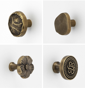 Solid <strong>Antique</strong> Brushed Brass Handles French Design Kitchen Cabinet Pulls Bedroom Wardrobe Dresser <strong>Knobs</strong> Furniture Villa - Product Image 2