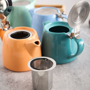 Stile nordico teaware bule di colore a buon mercato di ceramica teiera con infusore - Product Image 6