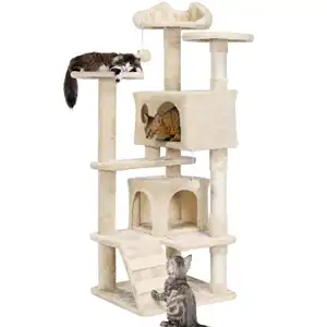 גדול יוקרה חתול טיפוס עץ חתול עץ מגדל ריהוט שריטה פוסט מודרני עבור גורים חיות מחמד בית לשחק עבור חתול טיפוס עץ