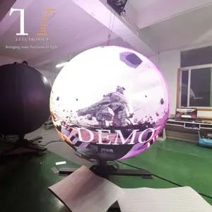 شاشة عرض led كاملة اللون 360 درجة شاشة عرض الكرة الكروية P2.5 شاشة كرة السلة العالمية