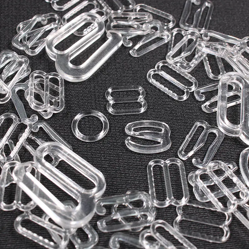 피닉스 화염 브래지어 버클 10 mm 투명한 결박 란제리 조절기 플라스틱 브래지어 반지 및 슬라이더