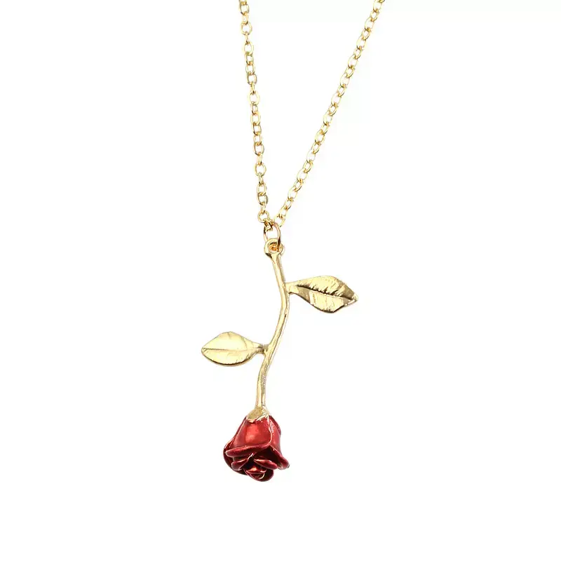 Statement Necklace Alloy Rose Gold Pendant Necklace 3 Color Women Jewelry Necklaces for Female Women Memorial Day Gift