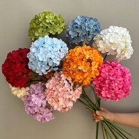 E-358 Hiasan Pernikahan Grosir Tata Letak Meja Dekorasi Latar Belakang Rangkaian Bunga Hydrangea Buatan Tunggal