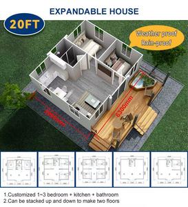 20 ft 40 ft bão bằng chứng đúc sẵn gấp mở rộng an ninh container sống nhà <span class=keywords><strong>5</strong></span> phòng ngủ với phòng tắm và nhà bếp - Product Image 5