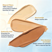 Crème solaire minérale hydratante pour le visage Lance PrivateLabel SPF30 MEDIUM, large spectre, UVA UVB, non toxique, crème solaire faciale biologique
