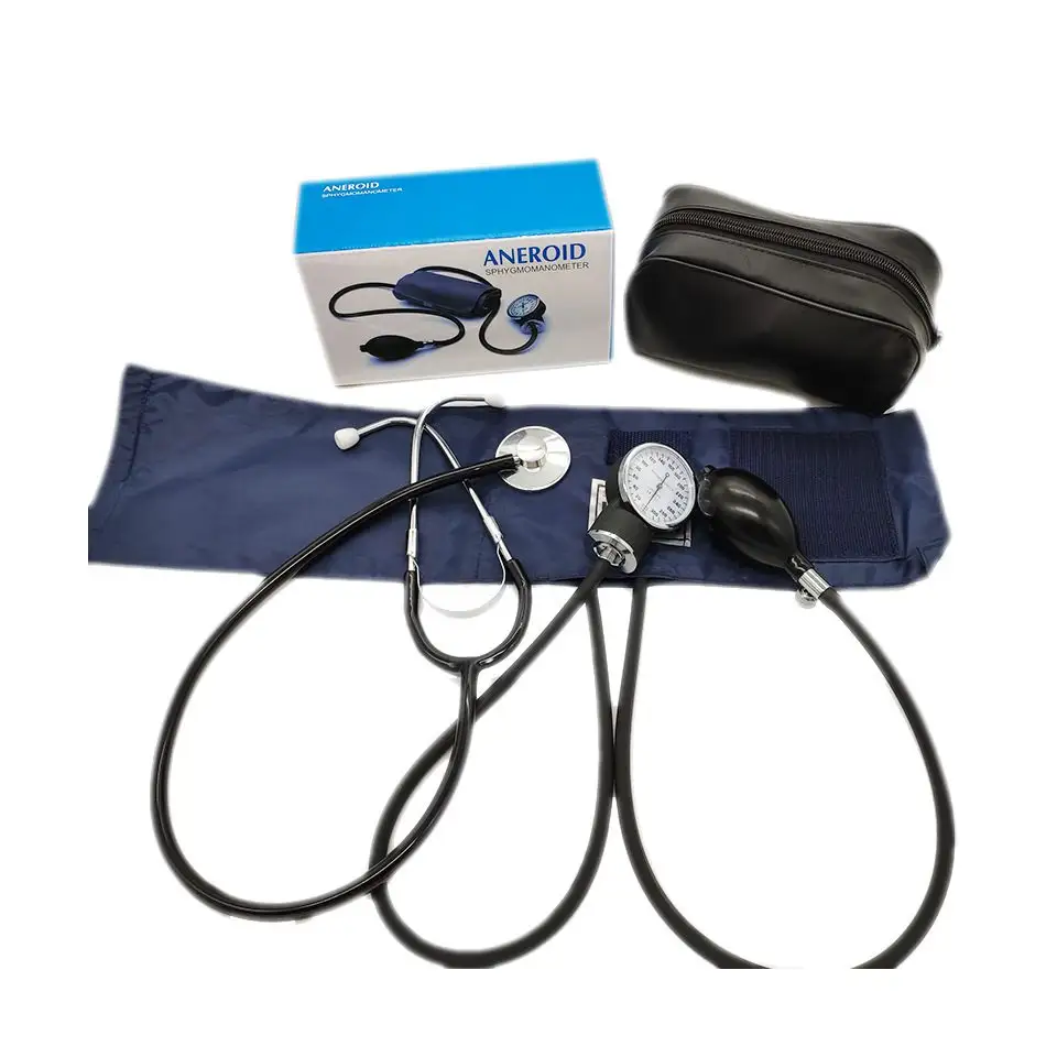 Estetoscopio aneroide stetoscopio pressione sanguigna stetoscopio manuale stetoscopio medico Kit polsino pressione per clinica stetoskop