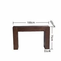 Table console en bois massif pour un intérieur calme, style maison d'hôtes originale, table de présentation longue pour l'arrière de canapé, pour chambre et entrée