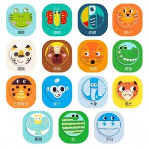 Juego Familiar para Estimular la Capacidad de Pensamiento de los Niños Pequeños, Bloques de Madera de Colores en Forma Redonda, Juegos de Apilamiento para Niños - Product Image 5