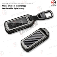 Coque de clé en alliage de zinc et fibre de carbone pour Citroën C3 C5 Aircross C4 DS3 DS7 Crossback Peugeot 2008 3008 5008 308