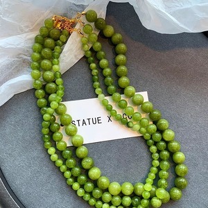 Collar Apilable Elegante y Sencillo con Cuentas de Ágata <span class=keywords><strong>Verde</strong></span> Natural, Diseño Fresco de Verano, para Mujer, Joyería de Moda, Regalo - Product Image 3