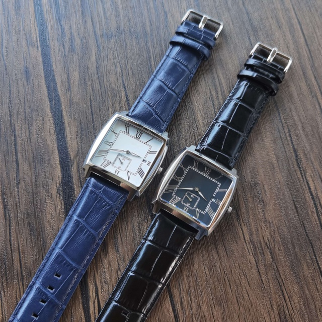 OEM Classic Luxury Vintage Quartz Watches Stainless Steel Leather 5ATM Waterproof Custom Logo Mens Square Watch