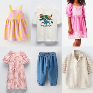 子供服ミックス古着 夏物 ポリエステルTシャツ 半袖 フリーサイズ 女の子ワンピース ランダム発送 - Product Image 4