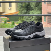 Chaussures pour hommes, bottes de travail d'extérieur, en cuir véritable, respirantes, à lacets, baskets décontractées, chaussures de marche confortables