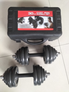Étui pour haltères laqué noir <span class=keywords><strong>avec</strong></span> poids réglable - Convient pour l'haltérophilie et l'entraînement physique pour le développement de la force - Product Image 2