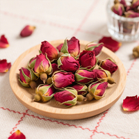 Huou grosir harga rendah teh kuncup mawar kering kualitas baik kelopak mawar alami aroma bunga mawar kering untuk teh