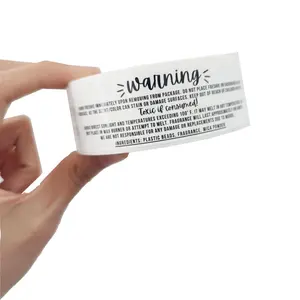 Stiker peringatan kustom gulungan label tahan air cetakan die cutting label stiker pribadi