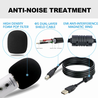 Panvotech Vlogging Kit Streaming en direct Usb Studio d'enregistrement condensateur Podcast Microphone de jeu