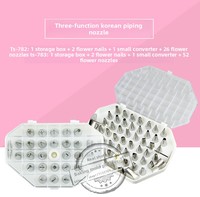 Sanneng – Embouts de pâtisserie haut de gamme de style coréen, adaptés aux gâteaux et aux friandises fondantes, pétales de fleurs, adaptateur TS-783, 26,52 pièces