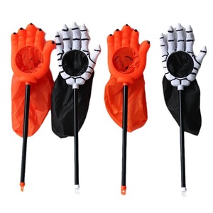 Bolsa de Dulces de Halloween con Diseño de Palma, Naranja y Negra, Accesorio para el Juego de Truco o Trato, Suministros de Halloween Portátiles - Product Image 3